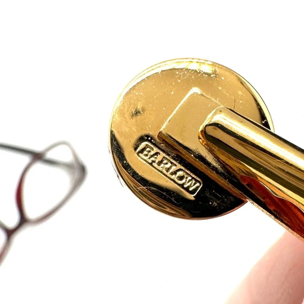 Vintage Barlow Goldtone Golfer Tie Clip